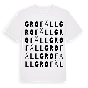 Grofäll ordlek t-shirt – ekologisk bomull t-shirt från Pinshirt