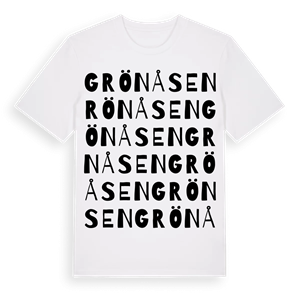 Grönåsen ordlek t-shirt – ekologisk bomull t-shirt från Pinshirt