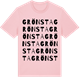 Pink Cotton t-shirt med Grönsta ordlek t-shirt