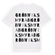 White t-shirt med Grönviksmyran ordlek t-shirt