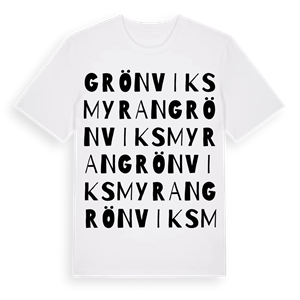 Grönviksmyran ordlek t-shirt – ekologisk bomull t-shirt från Pinshirt