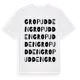 White t-shirt med Gropudden ordlek t-shirt