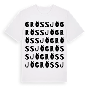 Grössjö ordlek t-shirt – ekologisk bomull t-shirt från Pinshirt