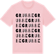 Pink Cotton t-shirt med Grubbe ordlek t-shirt