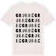 Vintage White t-shirt med Grubbe ordlek t-shirt
