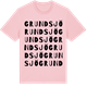 Pink Cotton t-shirt med Grundsjö ordlek t-shirt
