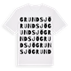 White t-shirt med Grundsjö ordlek t-shirt