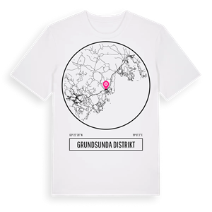 Grundsunda distrikt t-shirt – ekologisk bomull t-shirt från Pinshirt