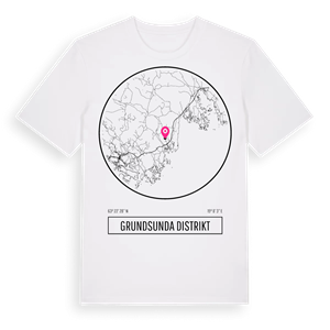 Grundsunda distrikt t-shirt – ekologisk bomull t-shirt från Pinshirt