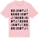 Pink Cotton t-shirt med Grundtjärn ordlek t-shirt