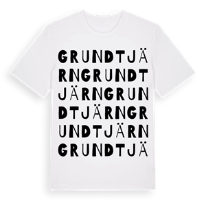 Grundtjärn ordlek t-shirt – ekologisk bomull t-shirt från Pinshirt