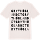 Vintage White t-shirt med Grythöglandet ordlek t-shirt