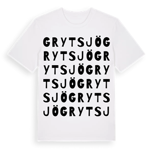 Grytsjö ordlek t-shirt – ekologisk bomull t-shirt från Pinshirt