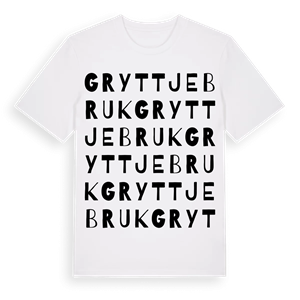Gryttjebruk ordlek t-shirt – ekologisk bomull t-shirt från Pinshirt