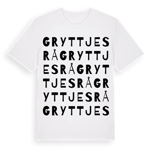 Gryttjesrå ordlek t-shirt – ekologisk bomull t-shirt från Pinshirt