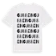 White t-shirt med Gubben ordlek t-shirt