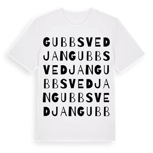 Gubbsvedjan ordlek t-shirt – ekologisk bomull t-shirt från Pinshirt