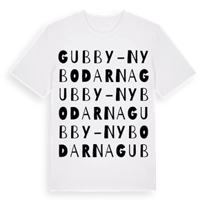 Gubby-Nybodarna ordlek t-shirt – ekologisk bomull t-shirt från Pinshirt
