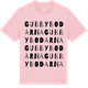 Pink Cotton t-shirt med Gubbybodarna ordlek t-shirt