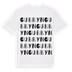White t-shirt med Gubbyn ordlek t-shirt