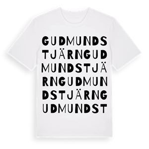 Gudmundstjärn ordlek t-shirt – ekologisk bomull t-shirt från Pinshirt