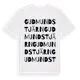 White t-shirt med Gudmundstjärn ordlek t-shirt