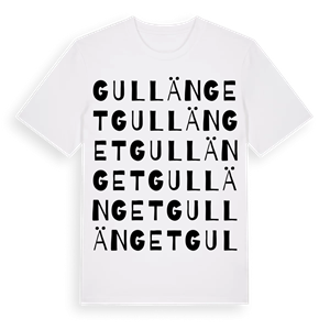 Gullänget ordlek t-shirt – ekologisk bomull t-shirt från Pinshirt