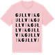 Pink Cotton t-shirt med Gullvik ordlek t-shirt
