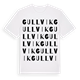 White t-shirt med Gullvik ordlek t-shirt