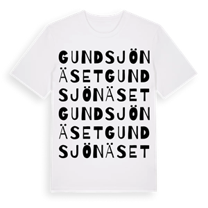 Gundsjönäset ordlek t-shirt – ekologisk bomull t-shirt från Pinshirt