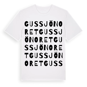 Gussjönoret ordlek t-shirt – ekologisk bomull t-shirt från Pinshirt