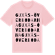 Pink Cotton t-shirt med Guxås-Överbodarna ordlek t-shirt
