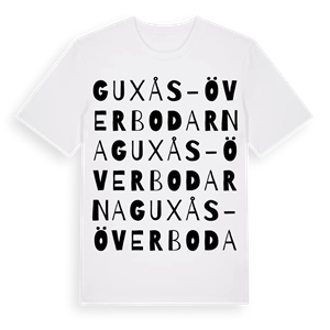 Guxås-Överbodarna ordlek t-shirt – ekologisk bomull t-shirt från Pinshirt