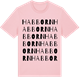 Pink Cotton t-shirt med Habborn ordlek t-shirt