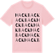Pink Cotton t-shirt med Hackback ordlek t-shirt