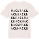 Vintage White t-shirt med Hackback ordlek t-shirt