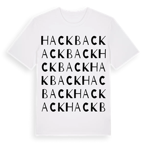 Hackback ordlek t-shirt – ekologisk bomull t-shirt från Pinshirt
