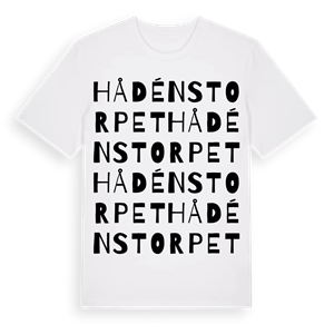 Hådénstorpet ordlek t-shirt – ekologisk bomull t-shirt från Pinshirt