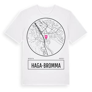 Haga-Bromma t-shirt – ekologisk bomull t-shirt från Pinshirt