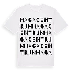 Haga centrum ordlek t-shirt – ekologisk bomull t-shirt från Pinshirt