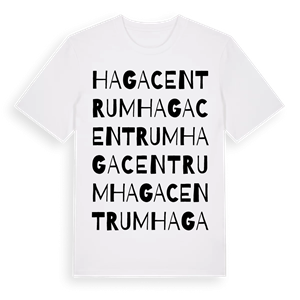 Haga centrum ordlek t-shirt – ekologisk bomull t-shirt från Pinshirt