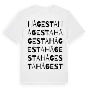 Hågesta ordlek t-shirt – ekologisk bomull t-shirt från Pinshirt