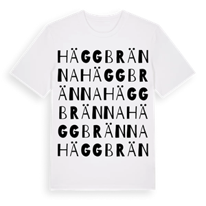 Häggbränna ordlek t-shirt – ekologisk bomull t-shirt från Pinshirt
