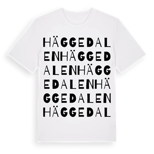 Häggedalen ordlek t-shirt – ekologisk bomull t-shirt från Pinshirt