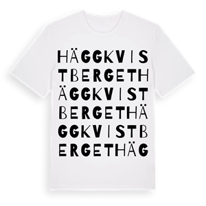 Häggkvistberget ordlek t-shirt – ekologisk bomull t-shirt från Pinshirt