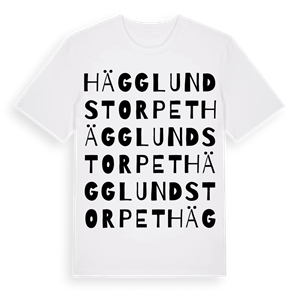 Hägglundstorpet ordlek t-shirt – ekologisk bomull t-shirt från Pinshirt