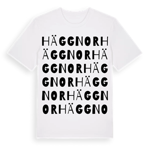 Häggnor ordlek t-shirt – ekologisk bomull t-shirt från Pinshirt