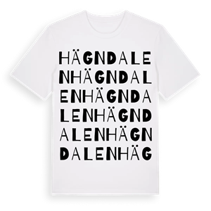 Hägndalen ordlek t-shirt – ekologisk bomull t-shirt från Pinshirt