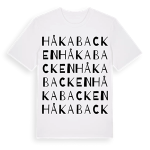 Håkabacken ordlek t-shirt – ekologisk bomull t-shirt från Pinshirt