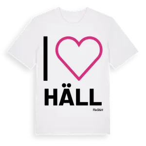 Jag älskar Häll t-shirt stort tryck – ekologisk bomull t-shirt från Pinshirt